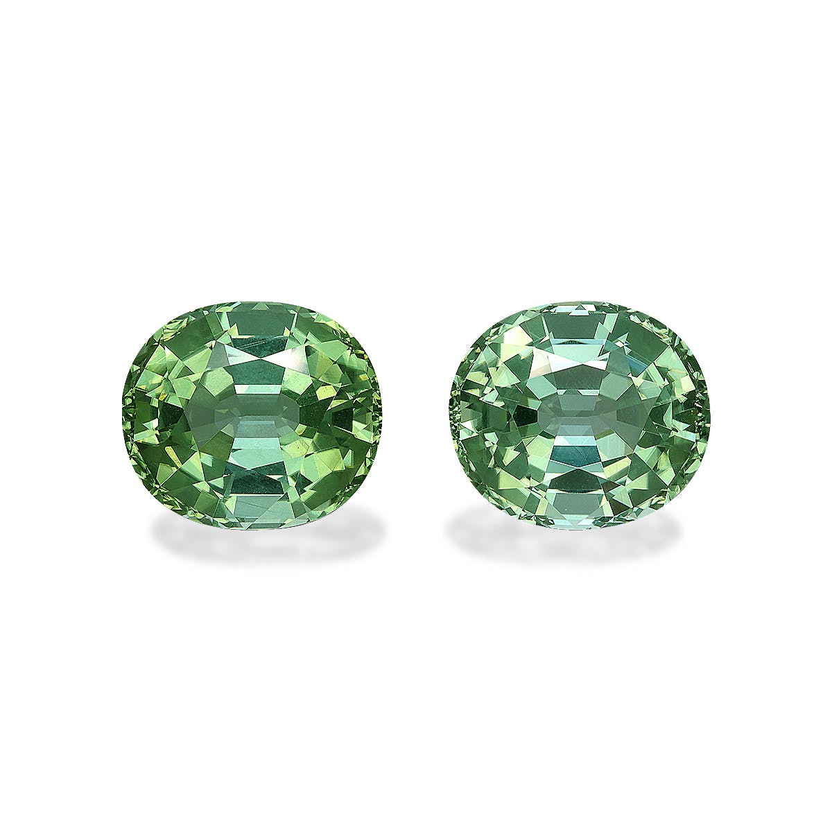 Green Tourmaline Oval Fine Step Cut Mist Green