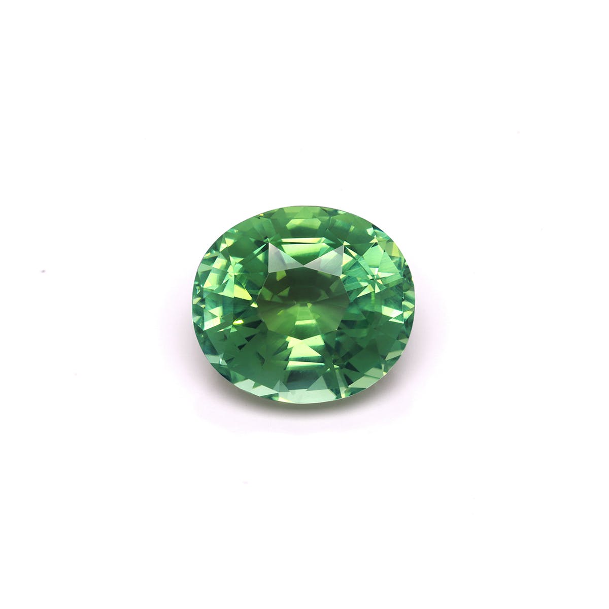 Green Tourmaline Oval Fine Step Cut Green