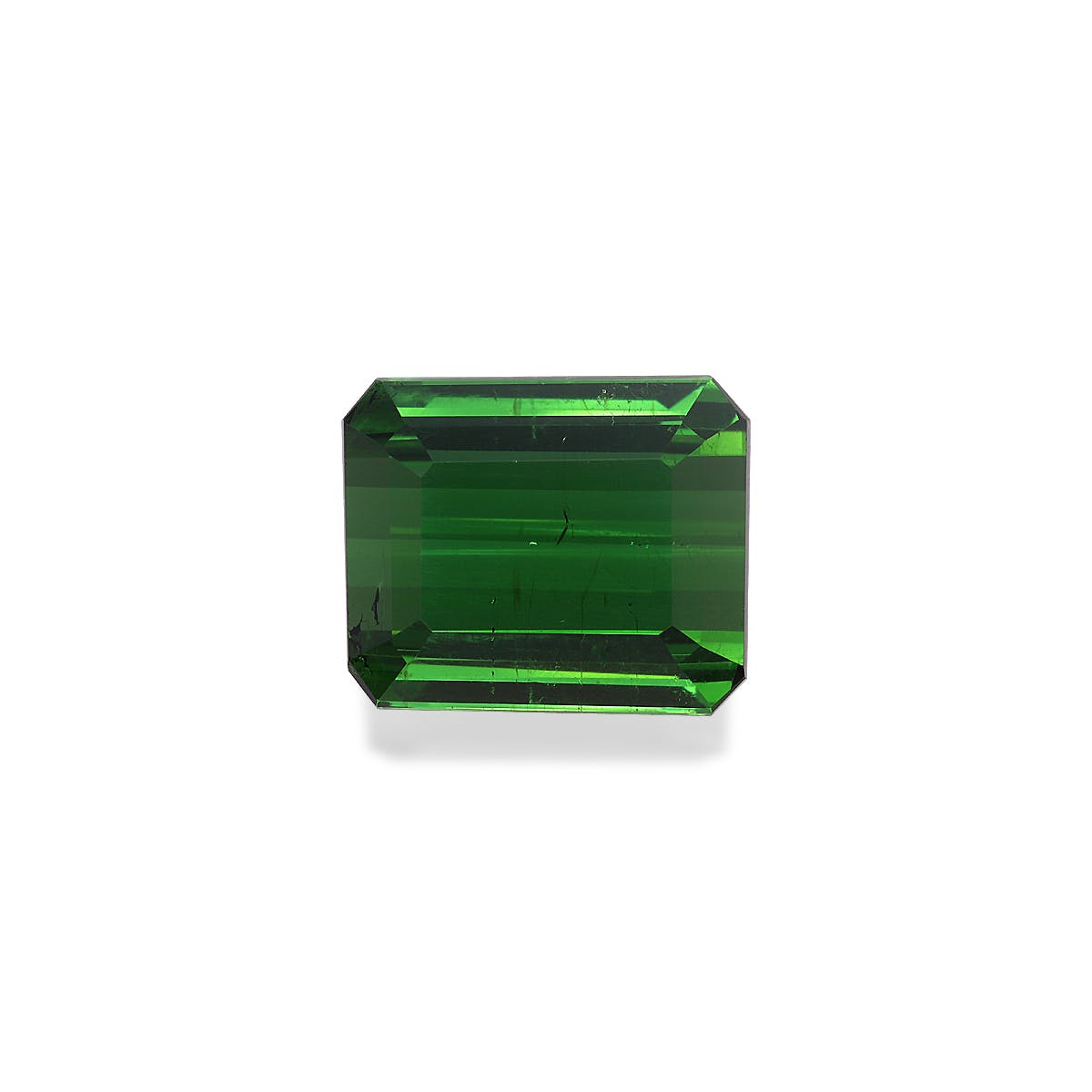 Green Tourmaline Rectangular Emerald Cut Moss Green