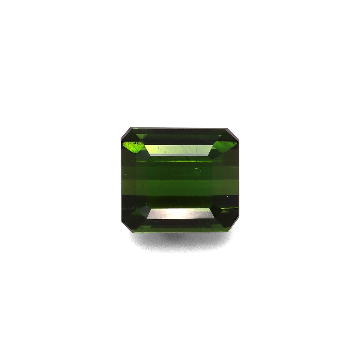 Green Tourmaline Rectangular Emerald Cut Forest Green