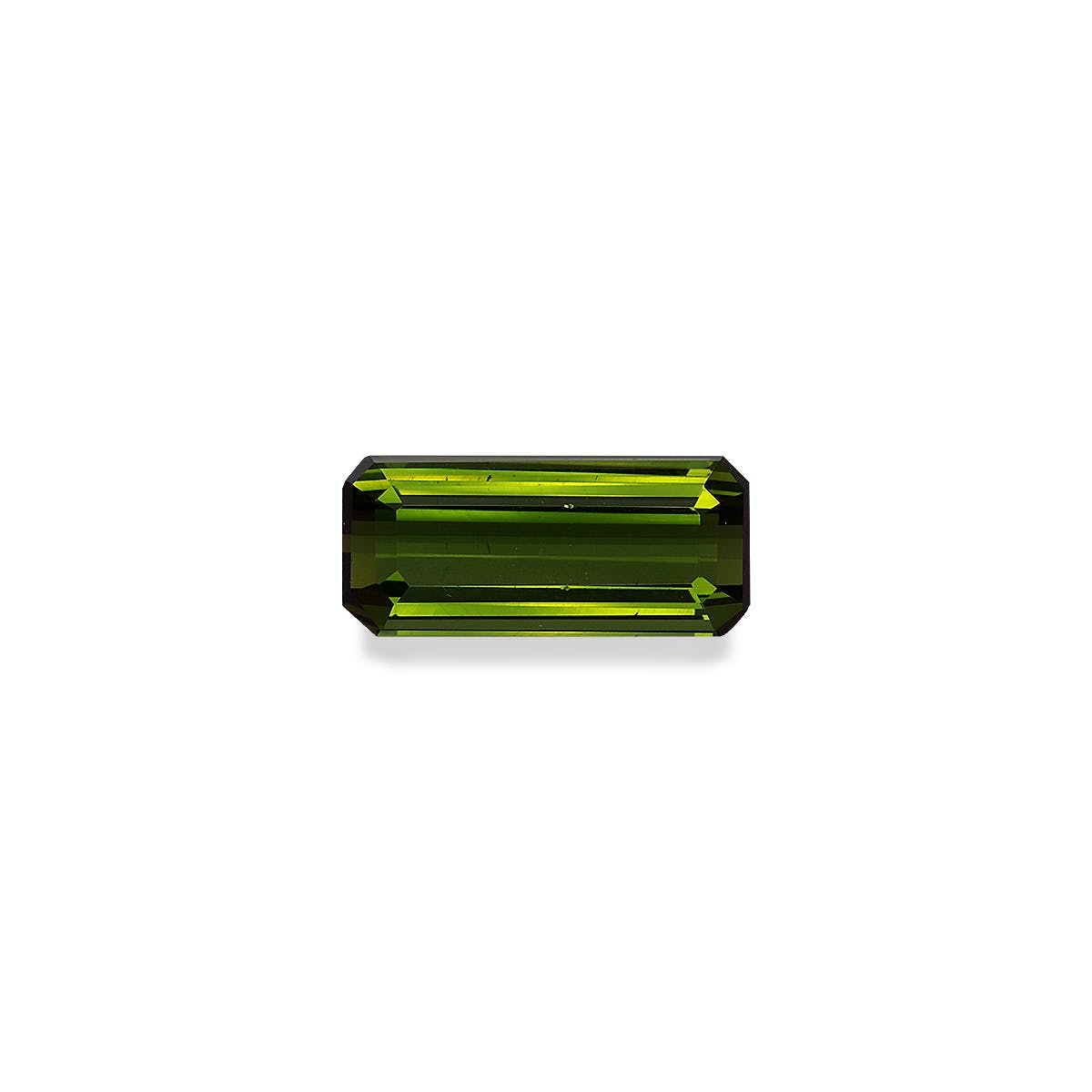 Green Tourmaline Rectangular Emerald Cut Moss Green