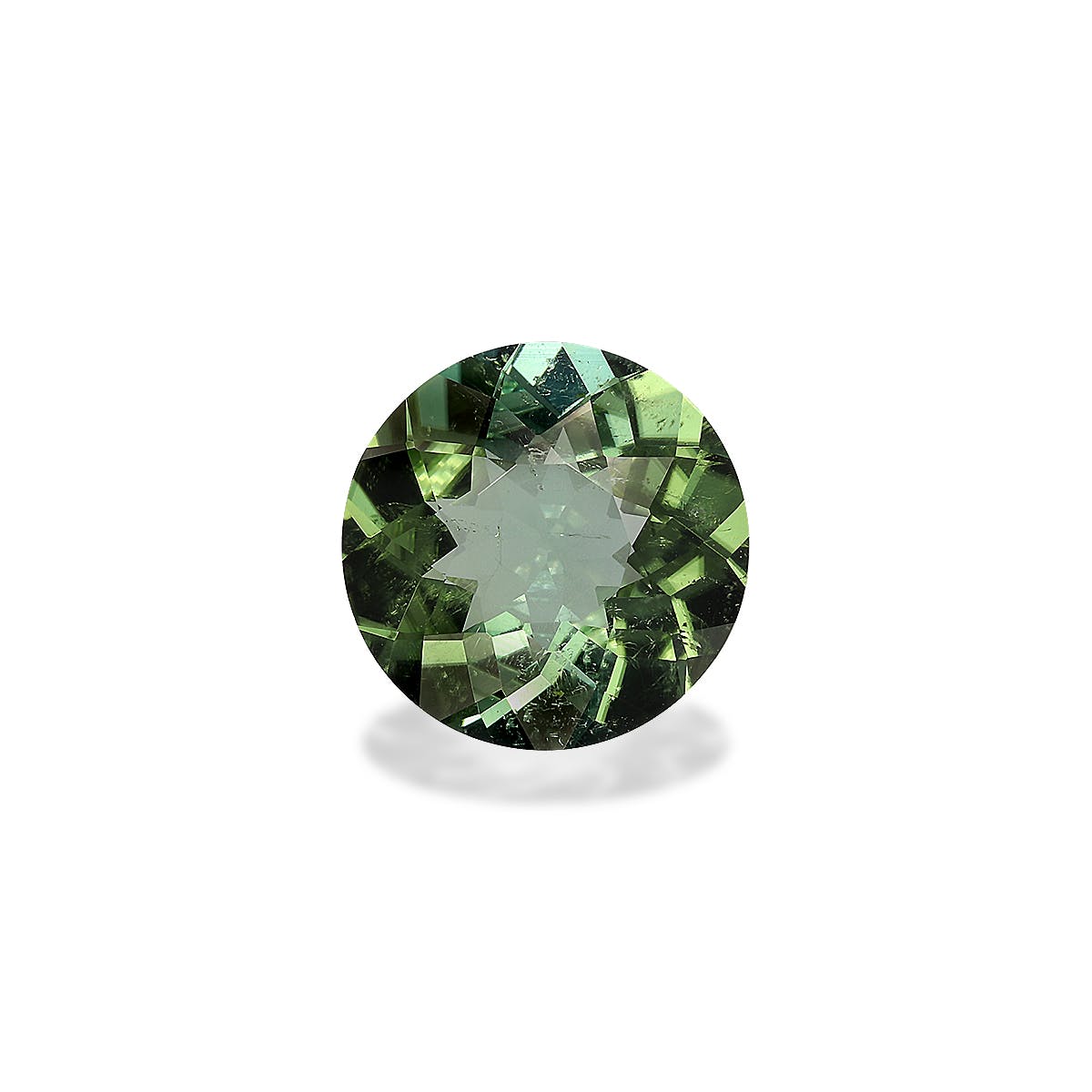 Green Tourmaline Round Modified Brilliant Cut Cotton Green