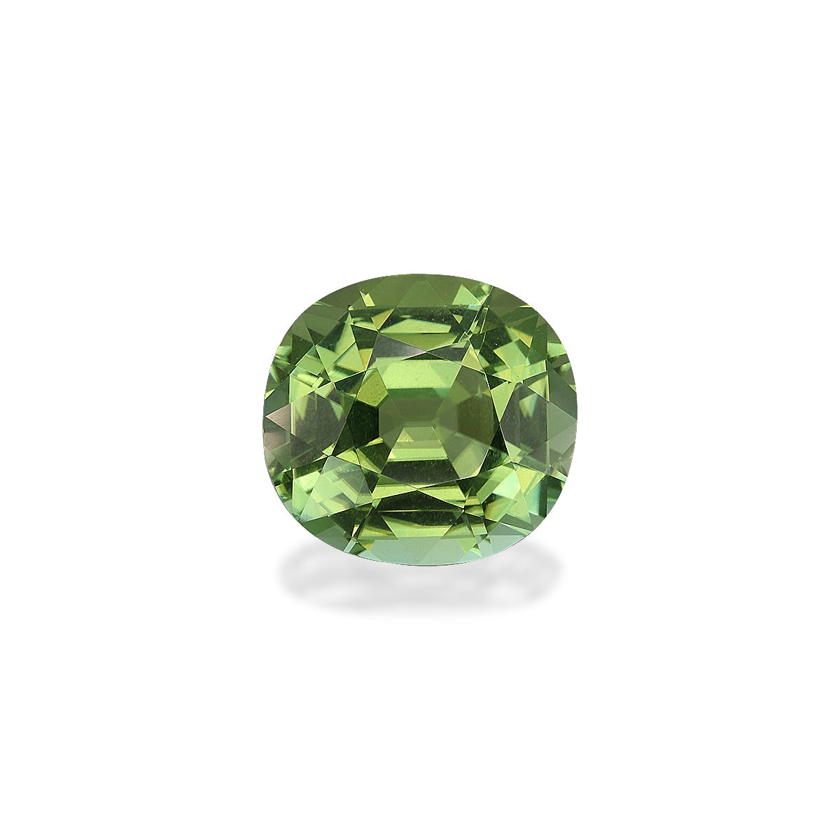 Green Tourmaline Cushion Fine Step Cut Pistachio Green