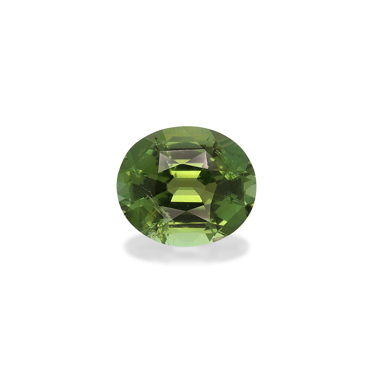 Green Tourmaline Oval Fine Step Cut Olive Green