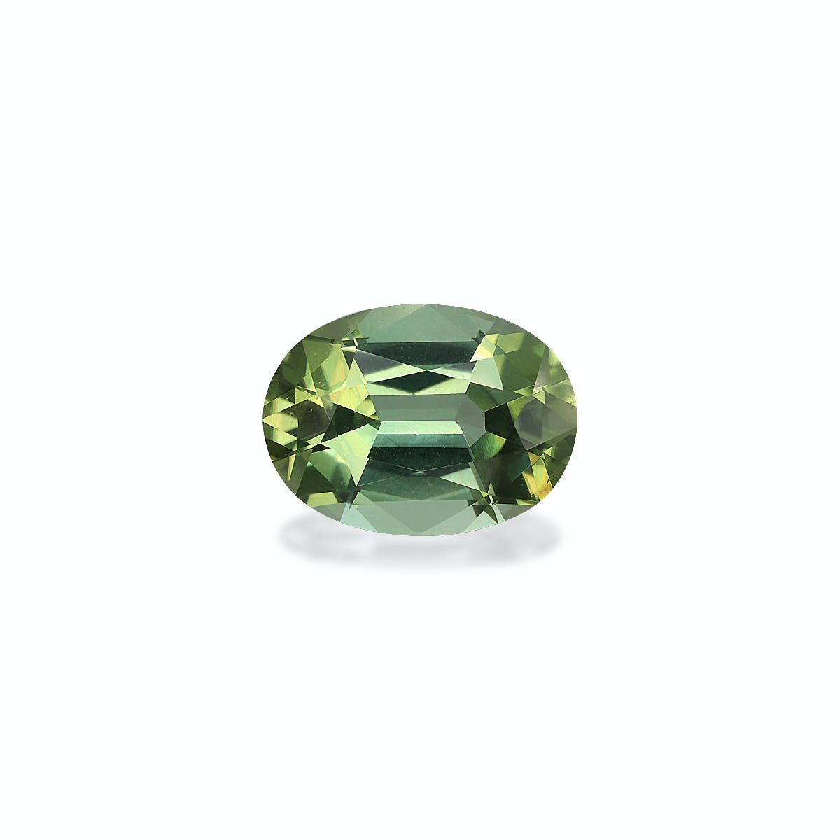 Green Tourmaline Oval Fine Step Cut Pistachio Green