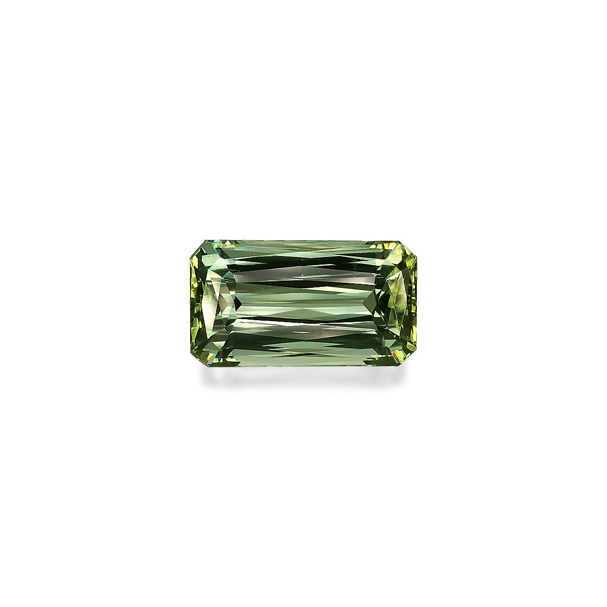 Green Tourmaline Rectangular Scissor Cut Olive Green