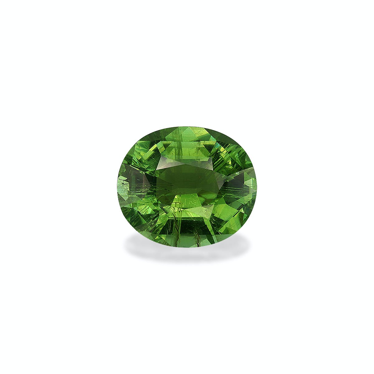 Green Tourmaline Oval Fine Step Cut Pistachio Green