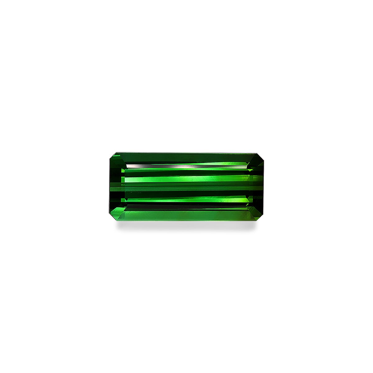 Green Tourmaline Rectangular Emerald Cut Green