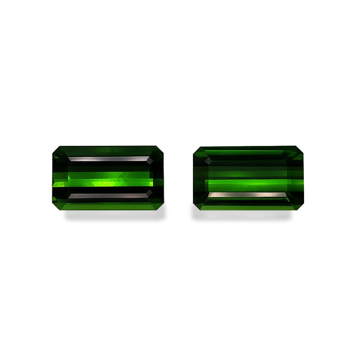 Green Tourmaline Rectangular Emerald Cut Moss Green