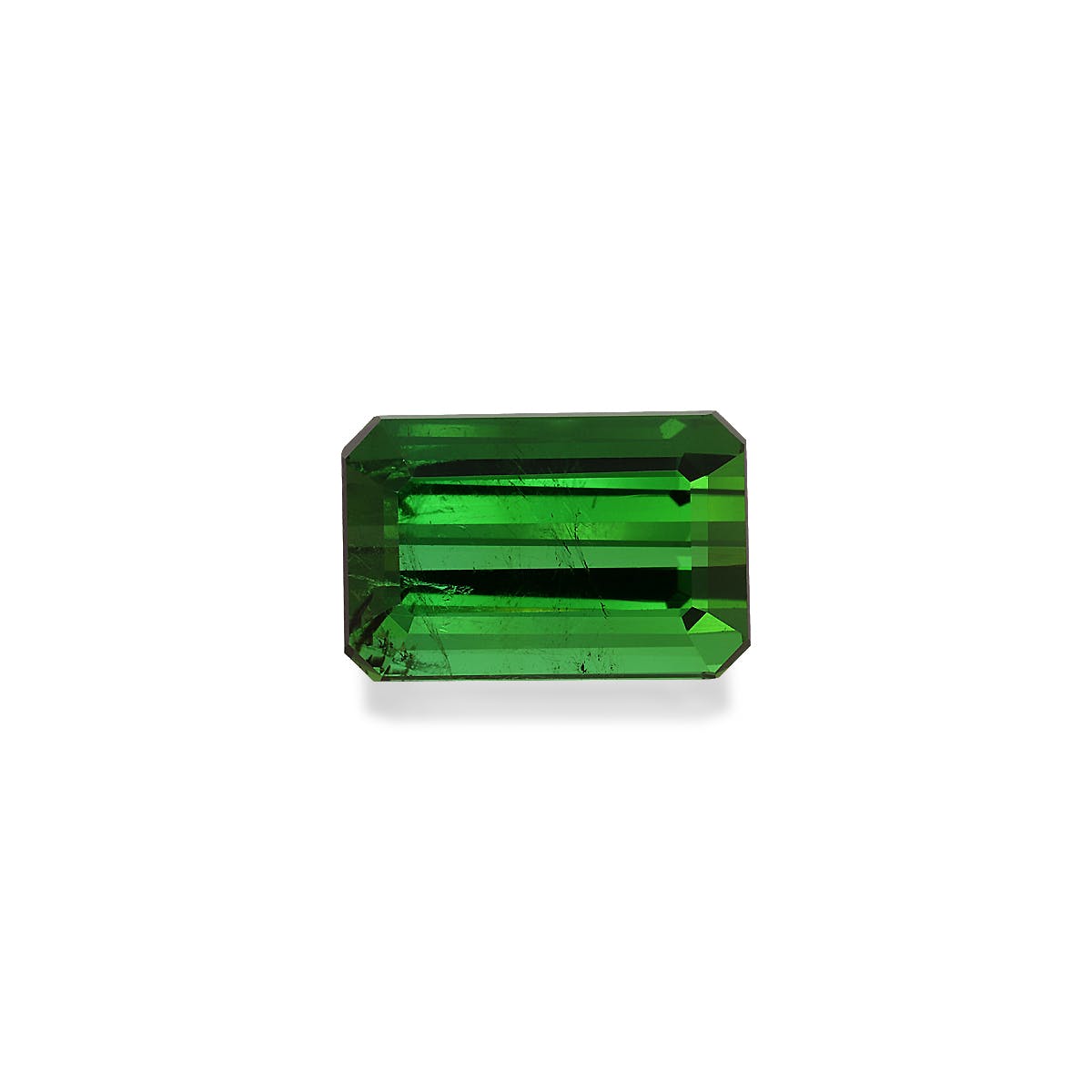 Green Tourmaline Rectangular Emerald Cut Green