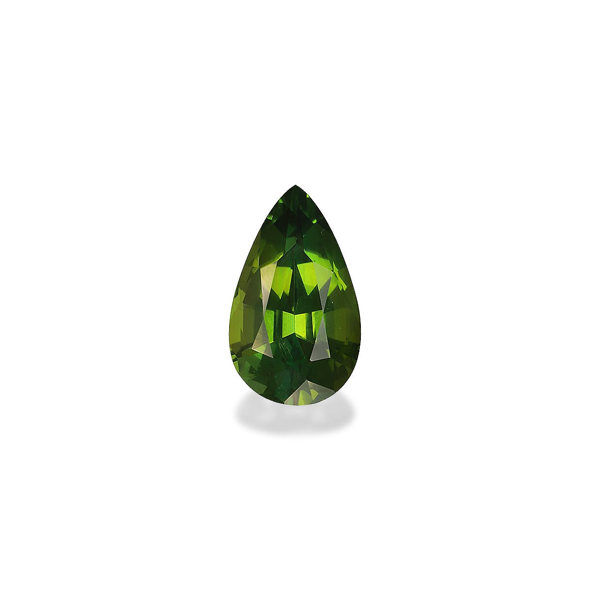 Green Tourmaline Pear Fine Step Cut Green