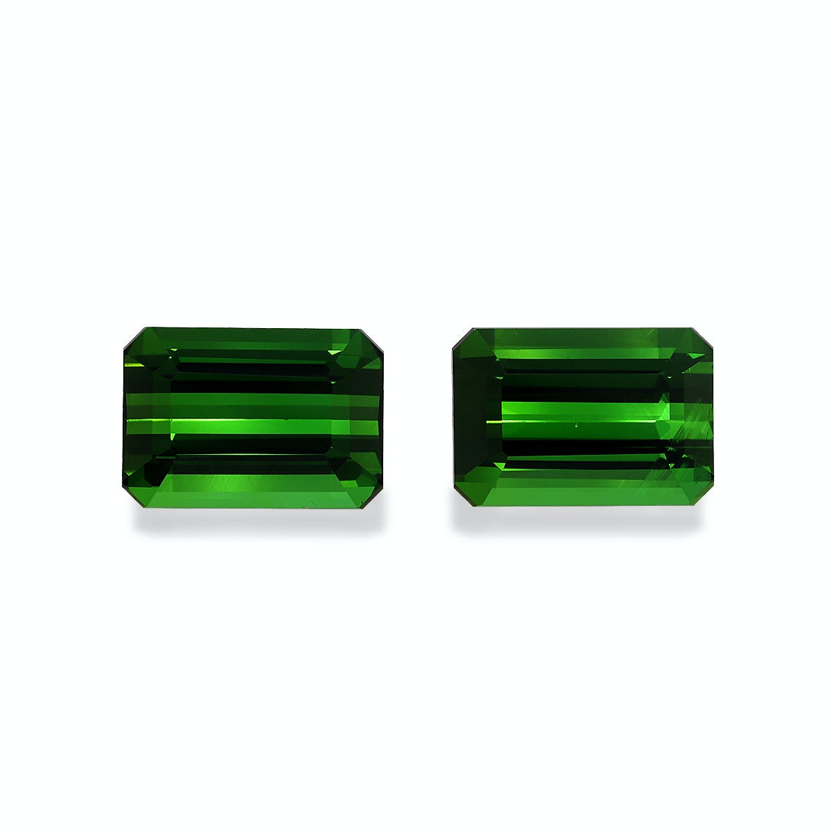 Green Tourmaline Rectangular Emerald Cut Basil Green