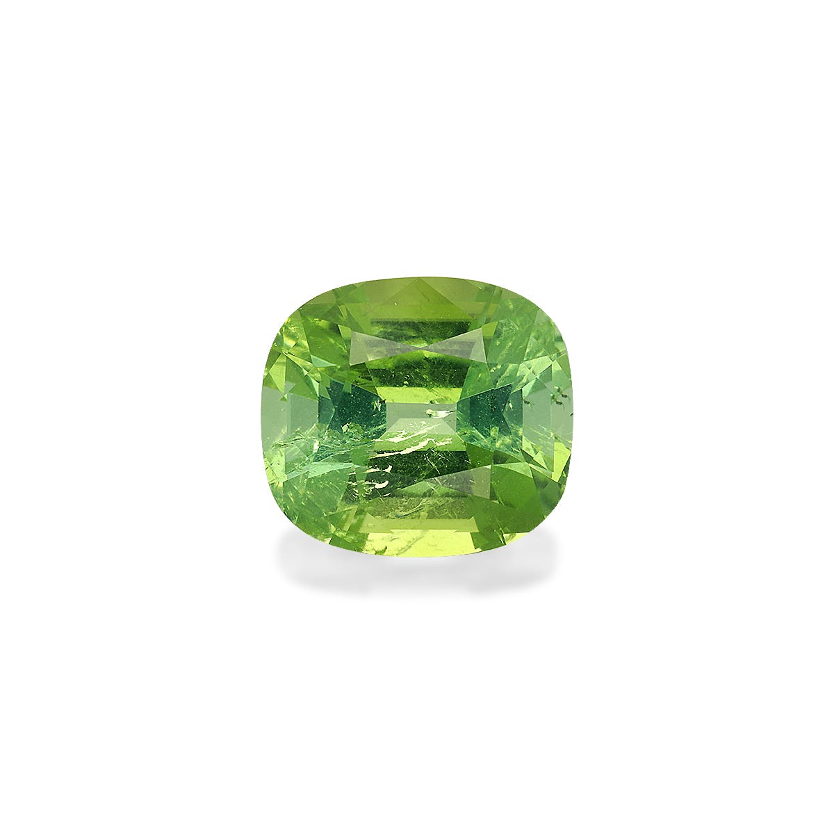 Green Tourmaline Cushion Fine Step Cut Lime Green