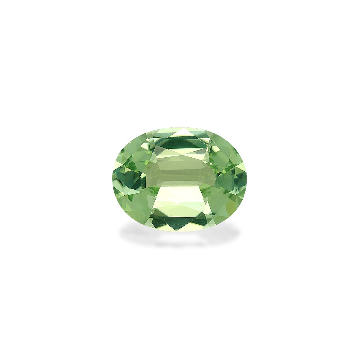 Green Tourmaline Oval Fine Step Cut Lime Green