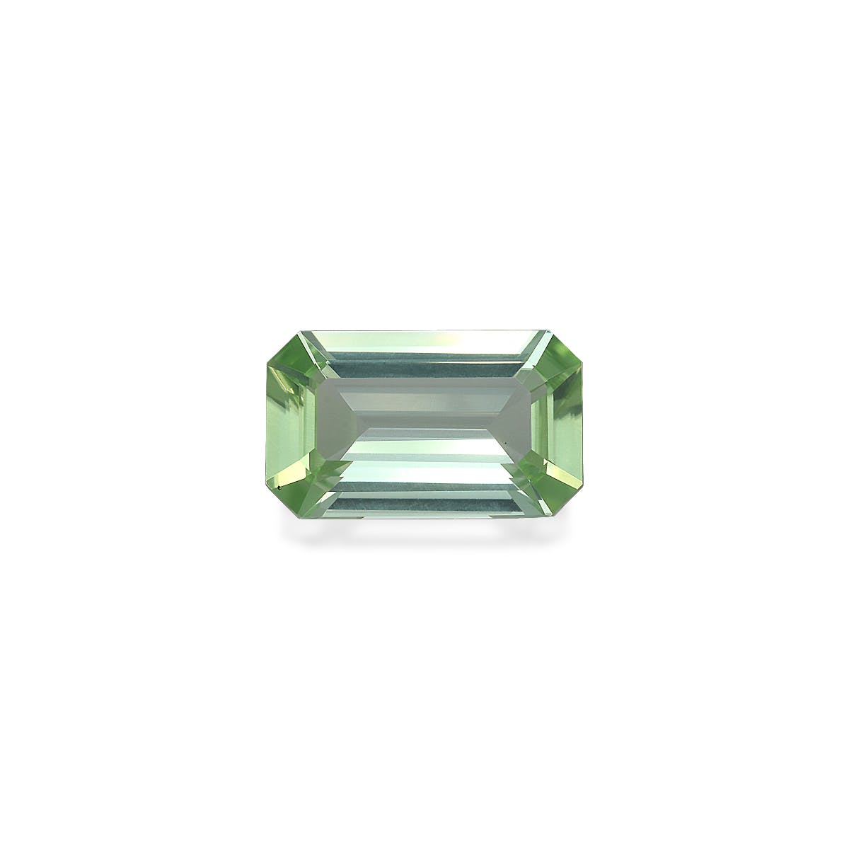 Green Tourmaline Rectangular Emerald Cut Lime Green