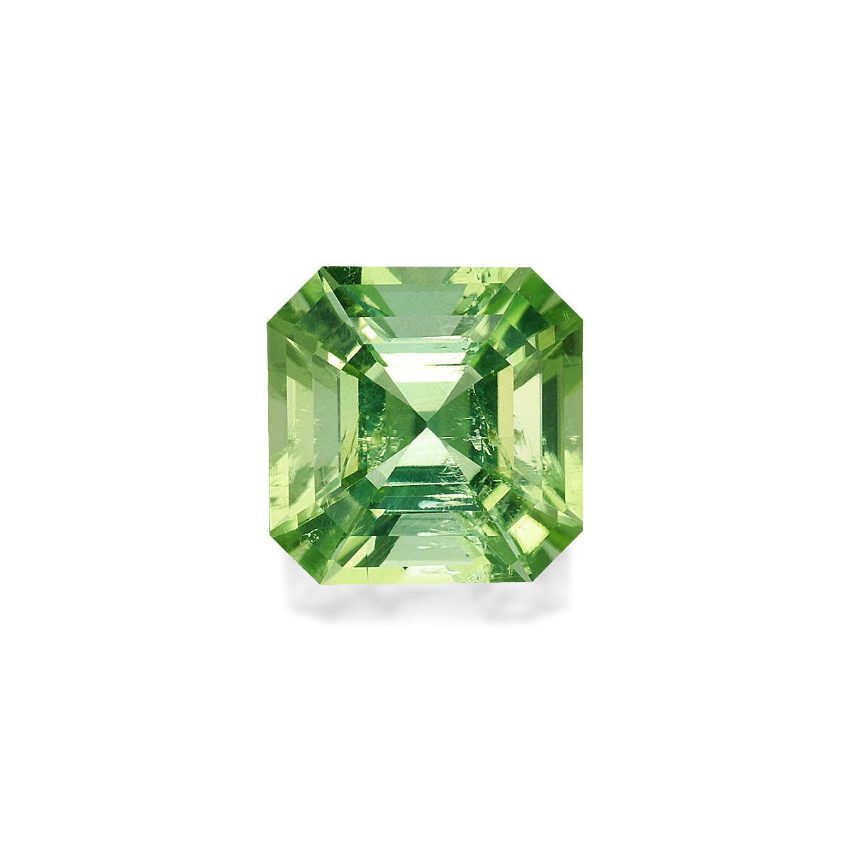 Green Tourmaline Square Asscher Cut Olive Green