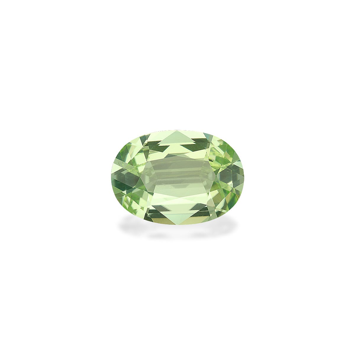 Green Tourmaline Oval Fine Step Cut Pistachio Green