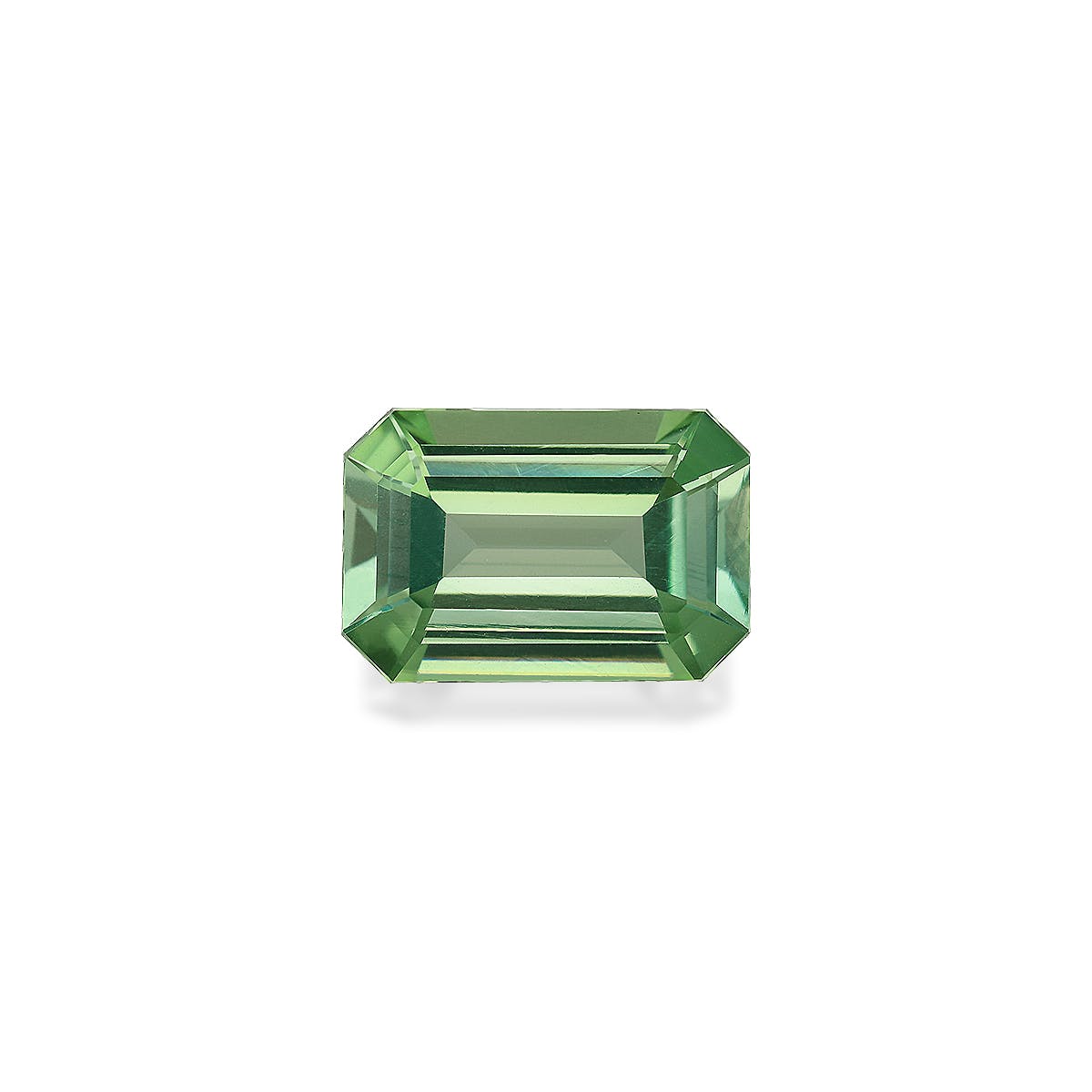 Green Tourmaline Rectangular Emerald Cut Cotton Green