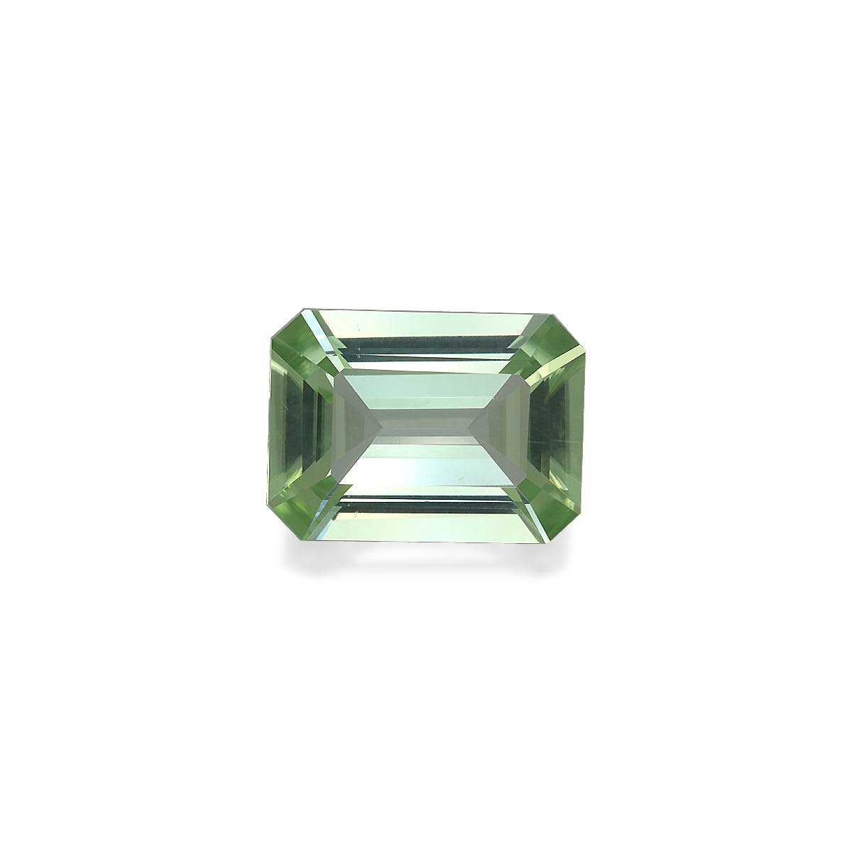 Green Tourmaline Rectangular Emerald Cut Lime Green