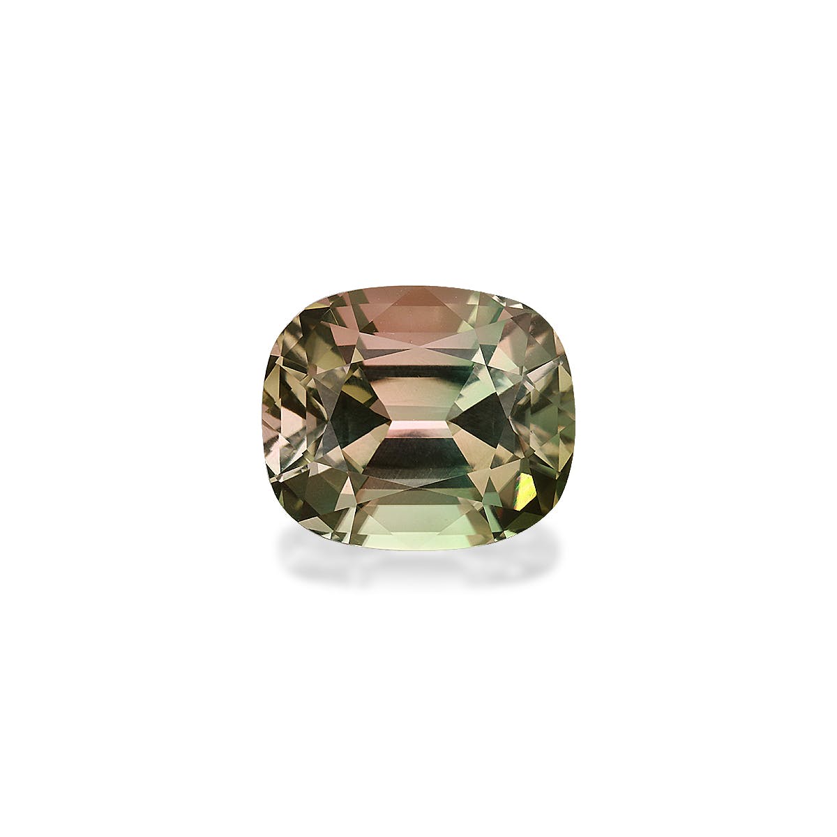 Bi Colour Tourmaline Cushion Fine Step Cut Bi Colour