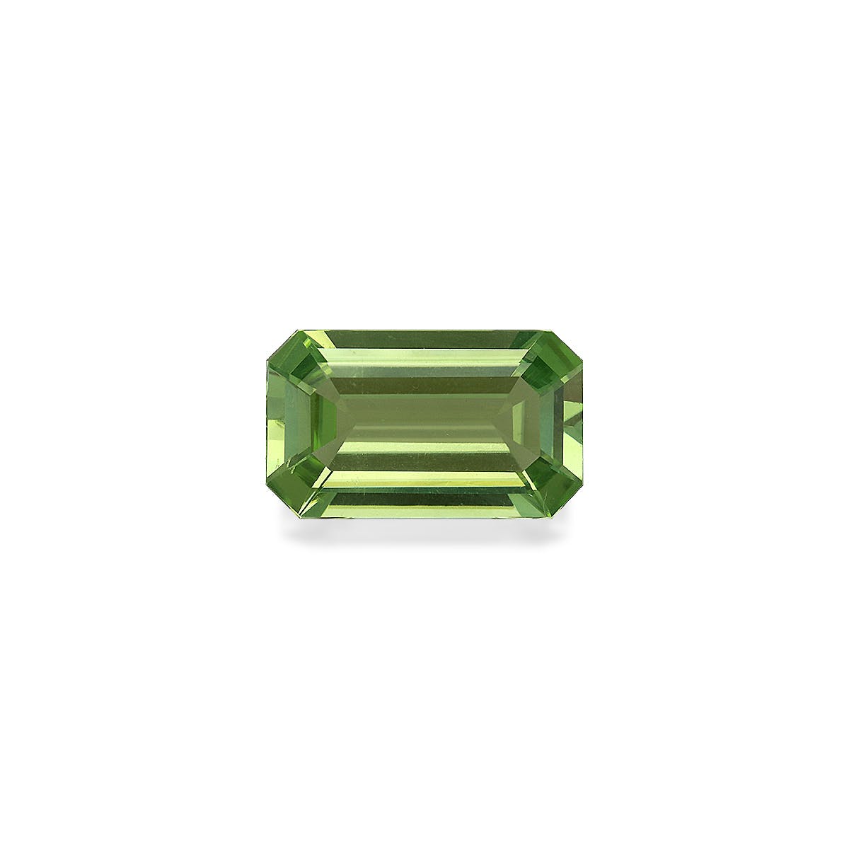 Green Tourmaline Rectangular Emerald Cut Green