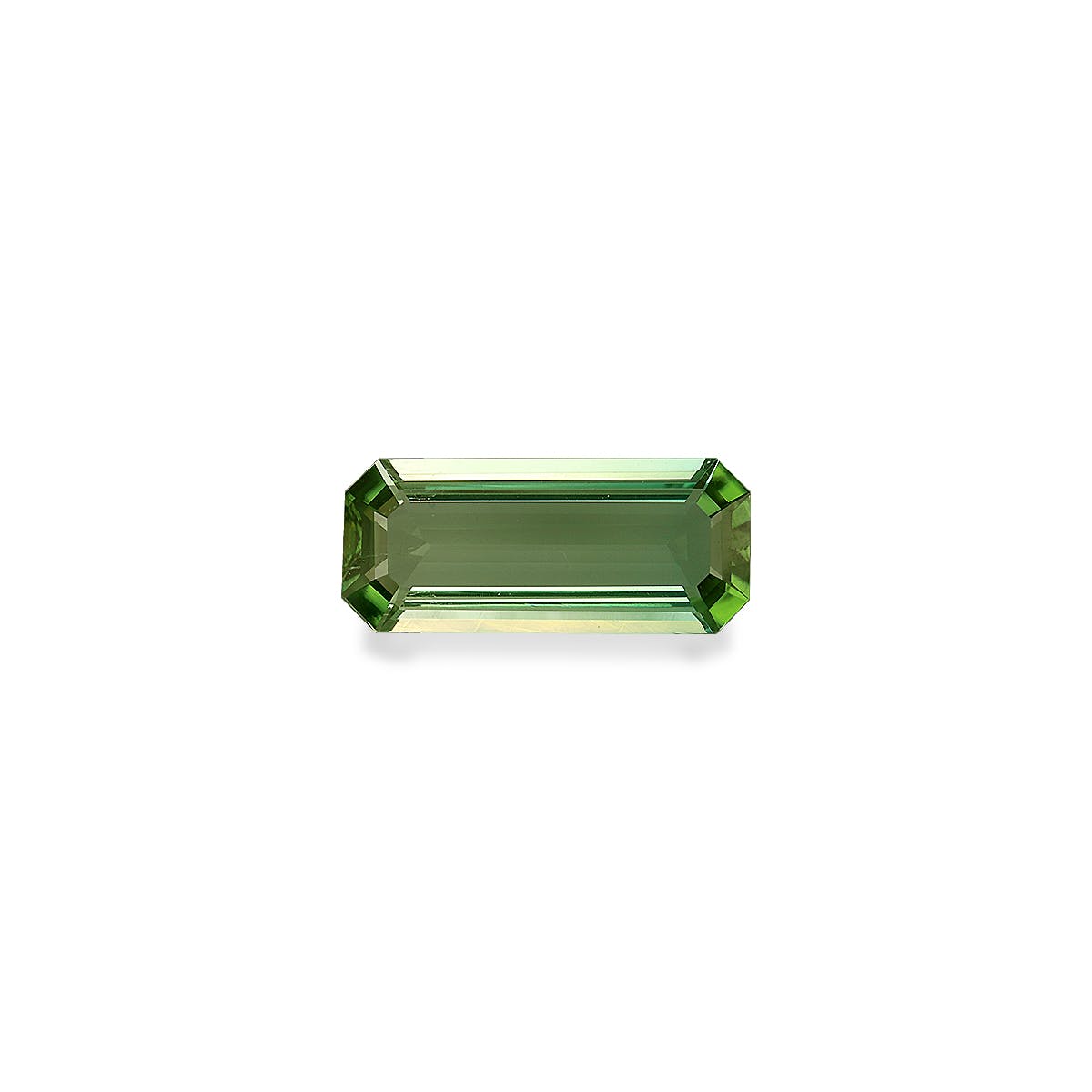 Green Tourmaline Rectangular Emerald Cut Green