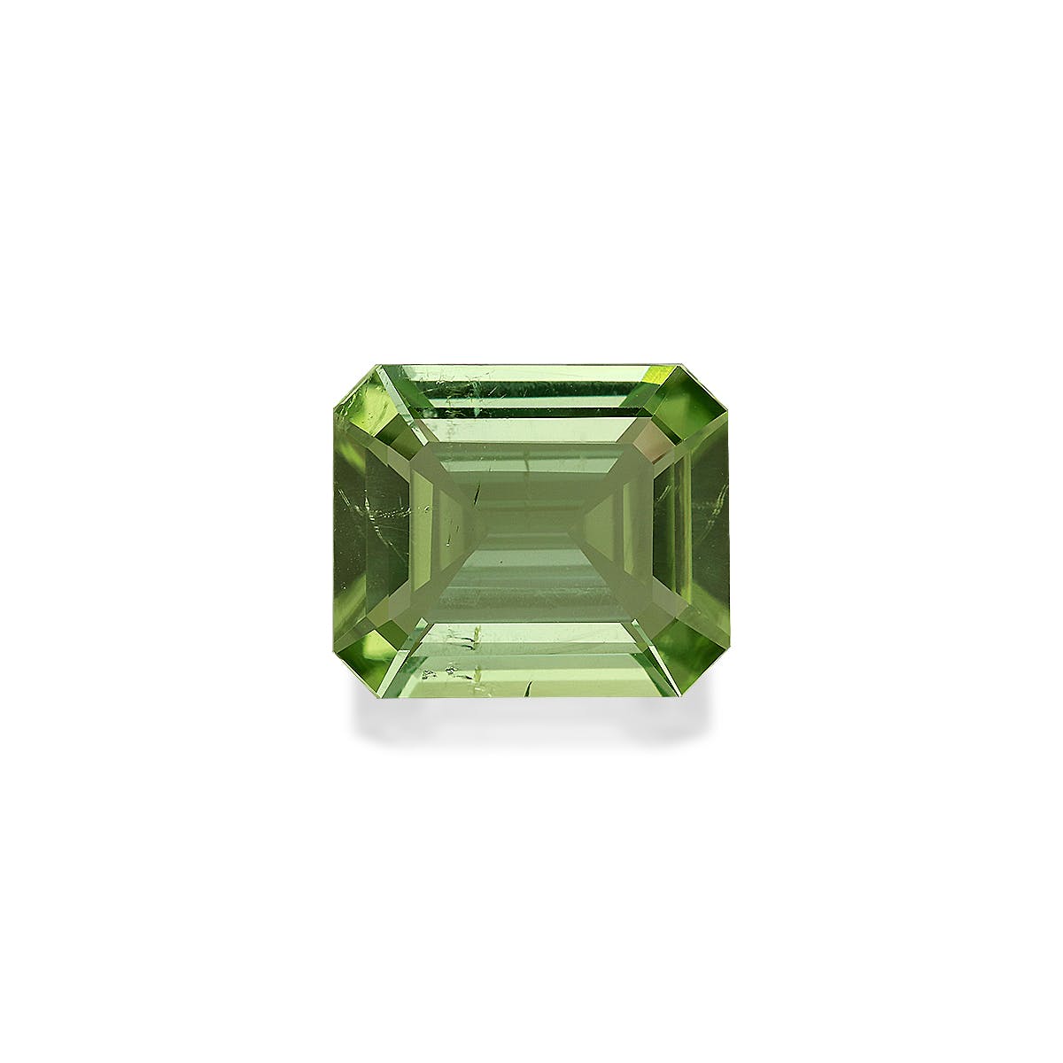 Green Tourmaline Rectangular Emerald Cut Green