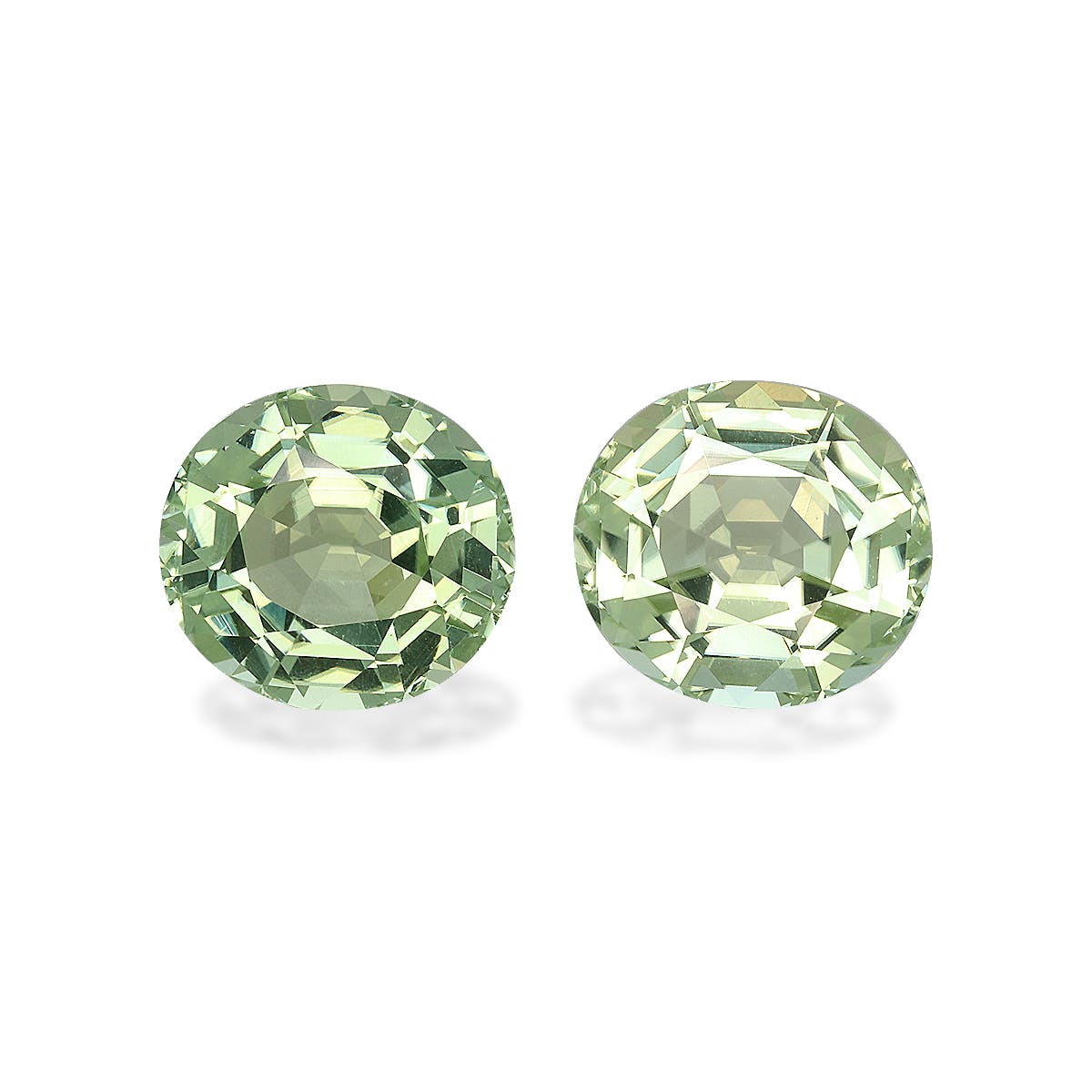 Green Tourmaline Oval Fine Step Cut Mist Green