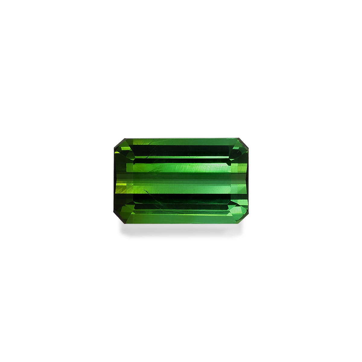 Green Tourmaline Rectangular Emerald Cut Green