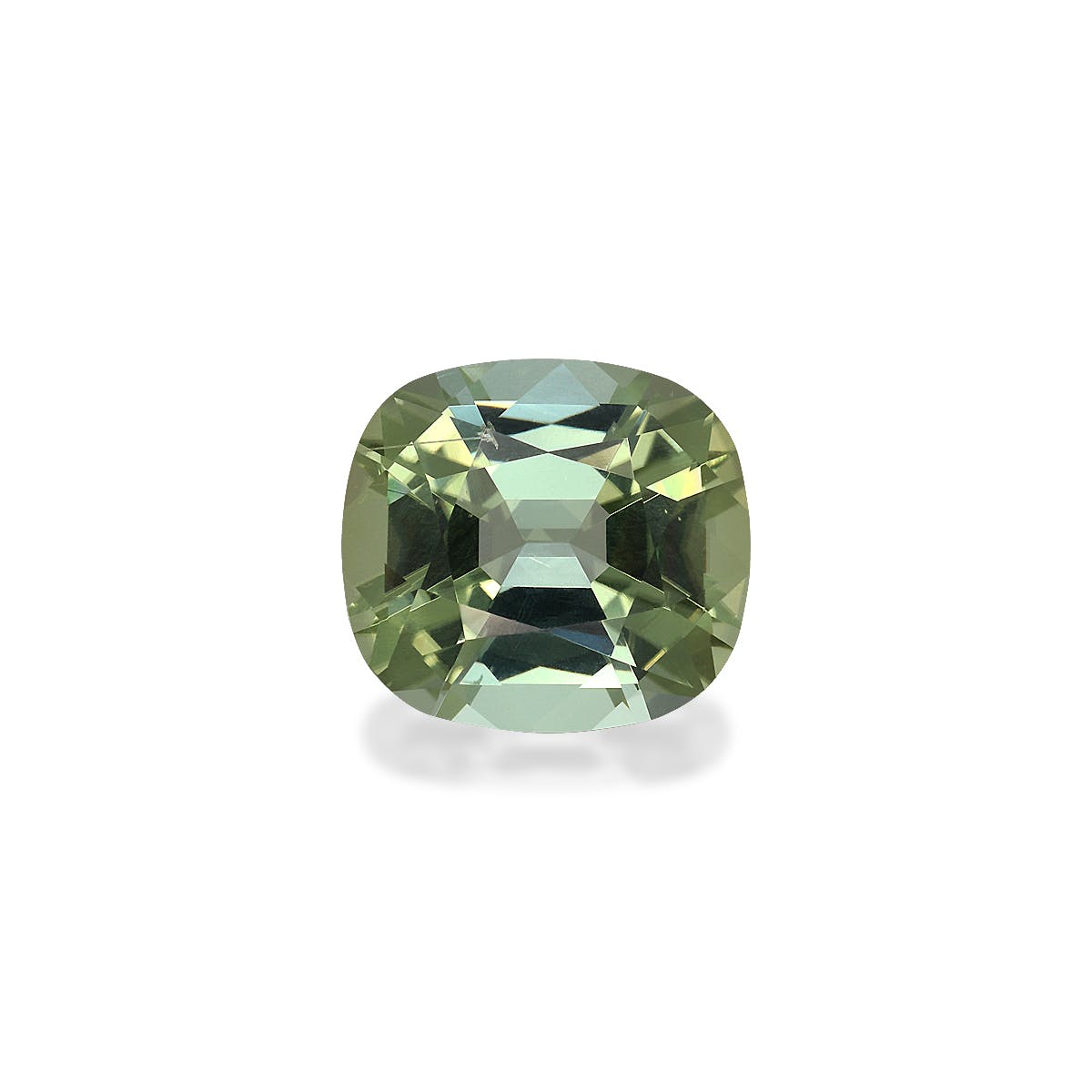 Green Tourmaline Cushion Fine Step Cut Pale Green