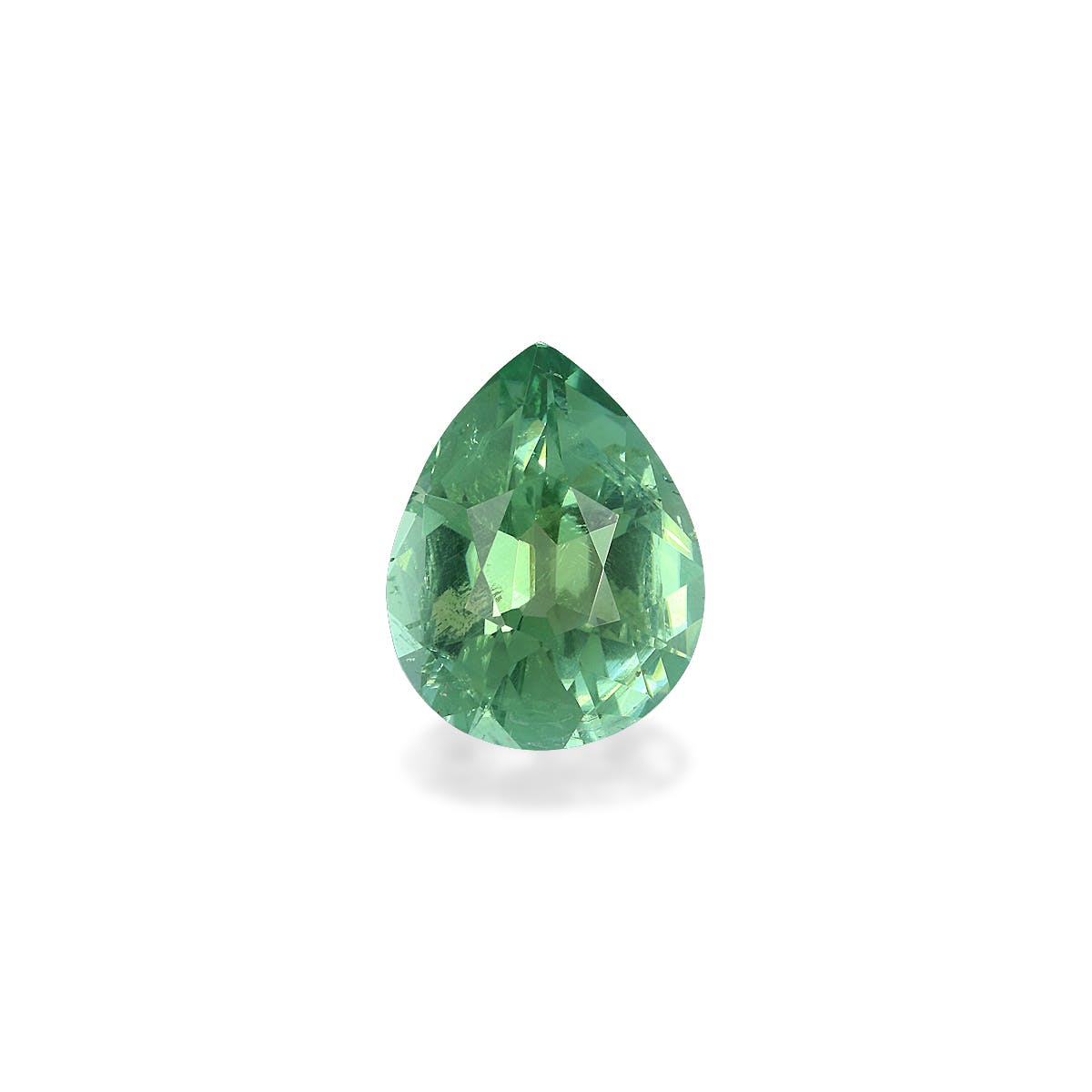 Green Tourmaline Pear Fine Step Cut Green