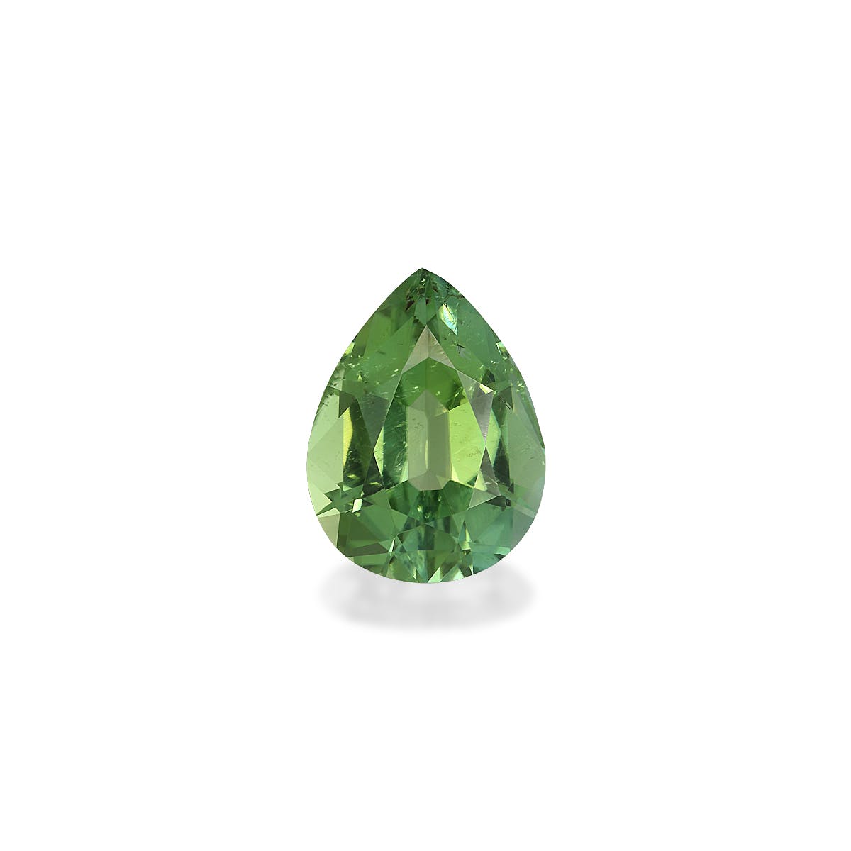 Green Tourmaline Pear Fine Step Cut Green