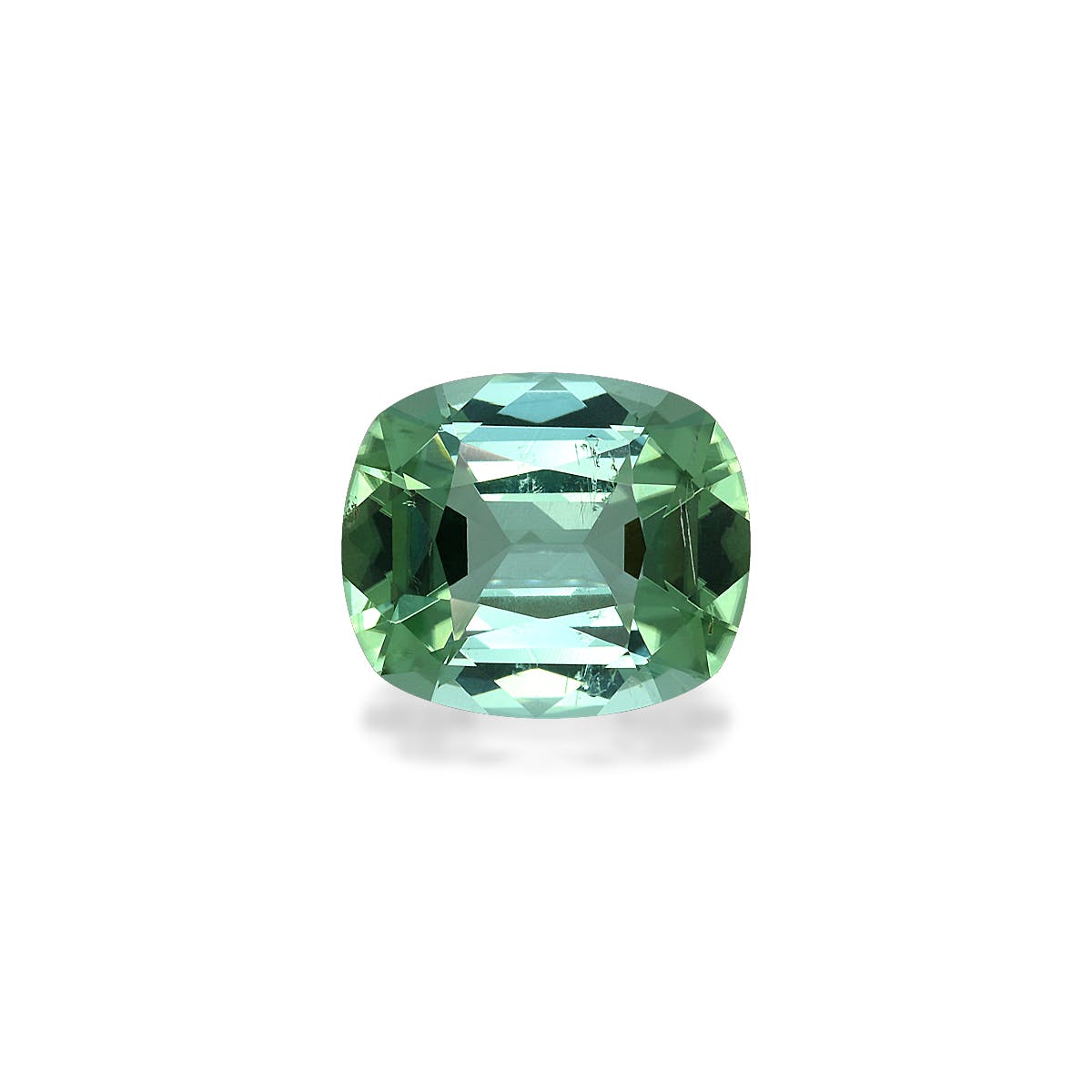 Green Tourmaline Cushion Fine Step Cut Seafoam Green