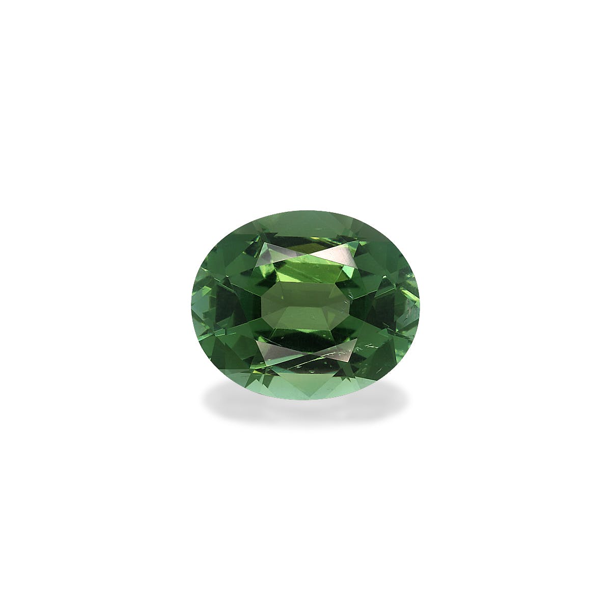 Green Tourmaline Oval Fine Step Cut Green