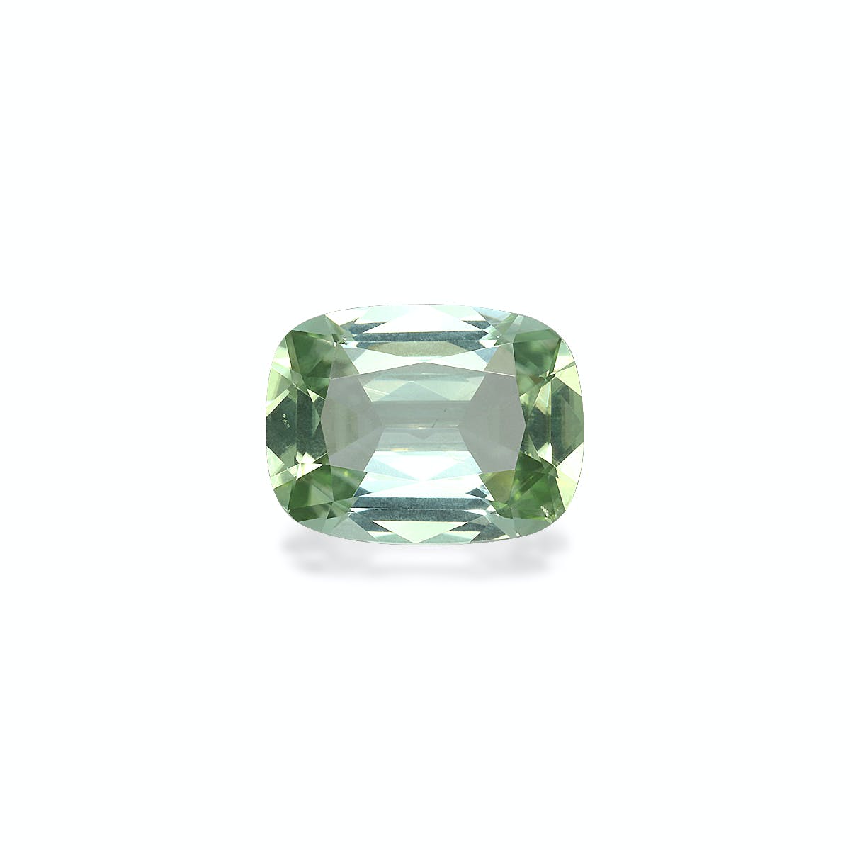 Green Tourmaline Cushion Fine Step Cut Pale Green