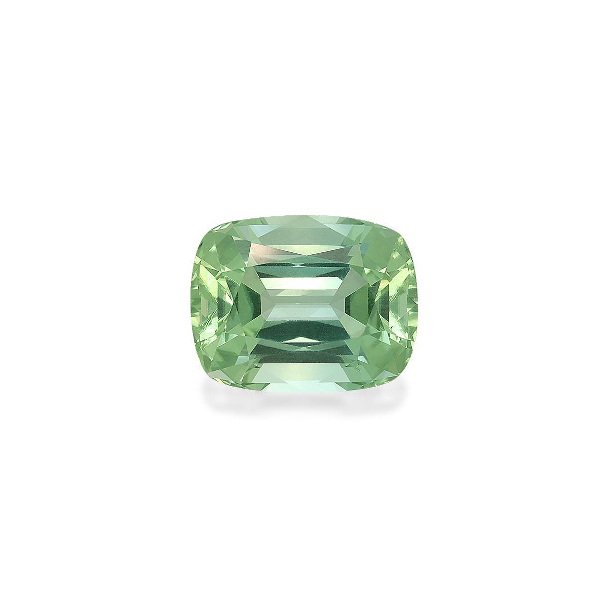 Green Tourmaline Cushion Fine Step Cut Mist Green