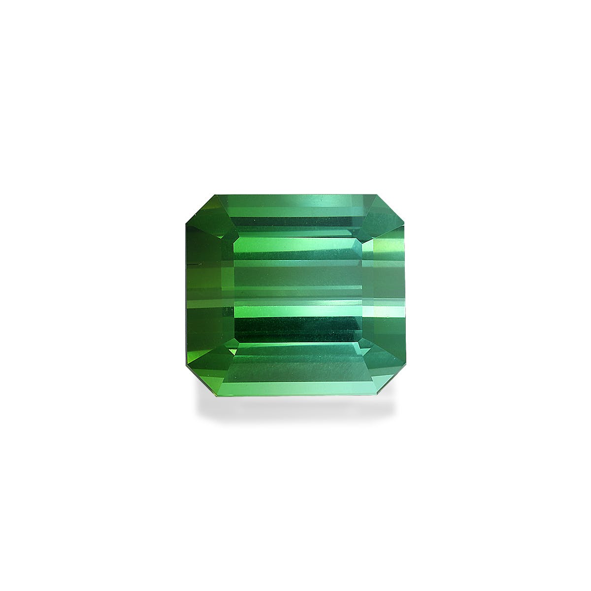 Green Tourmaline Rectangular Emerald Cut Forest Green