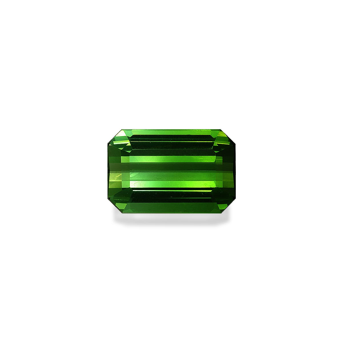 Green Tourmaline Rectangular Emerald Cut Forest Green