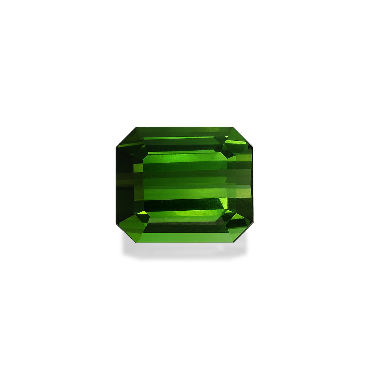 Green Tourmaline Rectangular Emerald Cut Moss Green