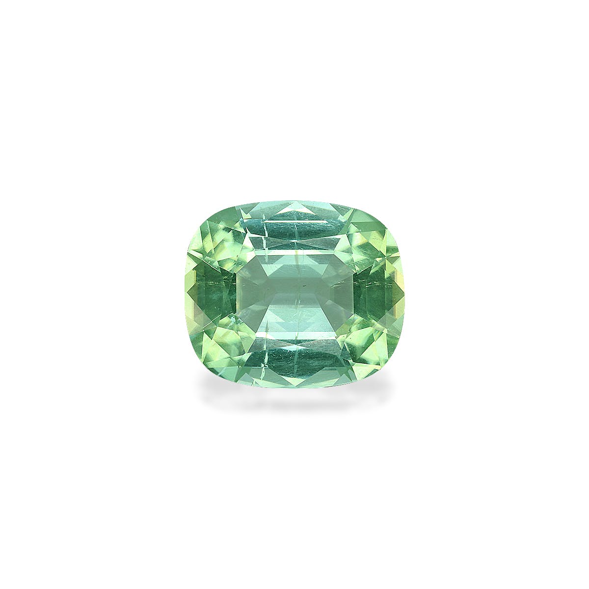 Green Tourmaline Cushion Fine Step Cut Mist Green