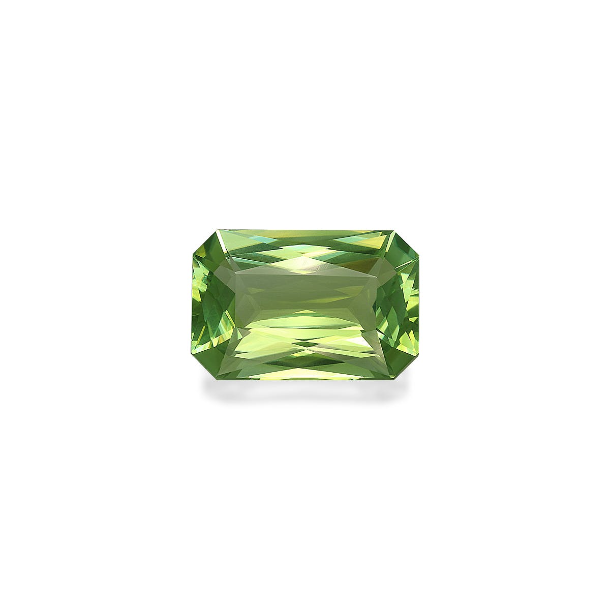 Green Tourmaline Rectangular Scissor Cut Lime Green