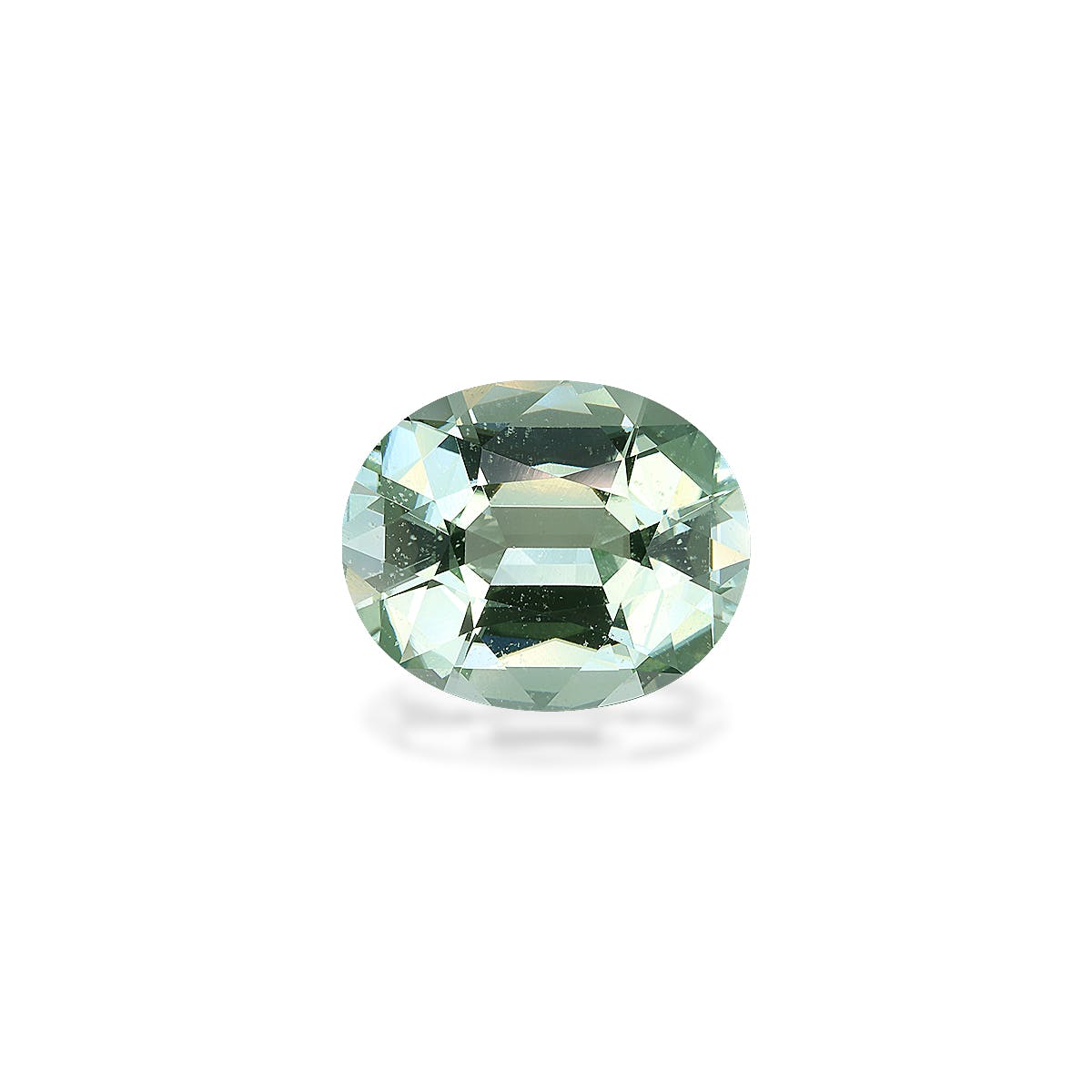 Green Tourmaline Oval Fine Step Cut Mist Green