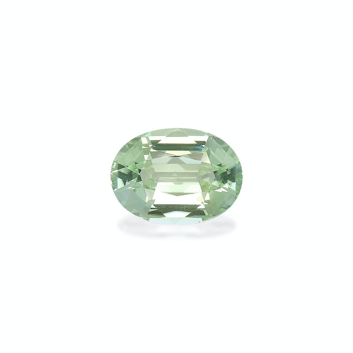 Green Tourmaline Oval Fine Step Cut Mist Green