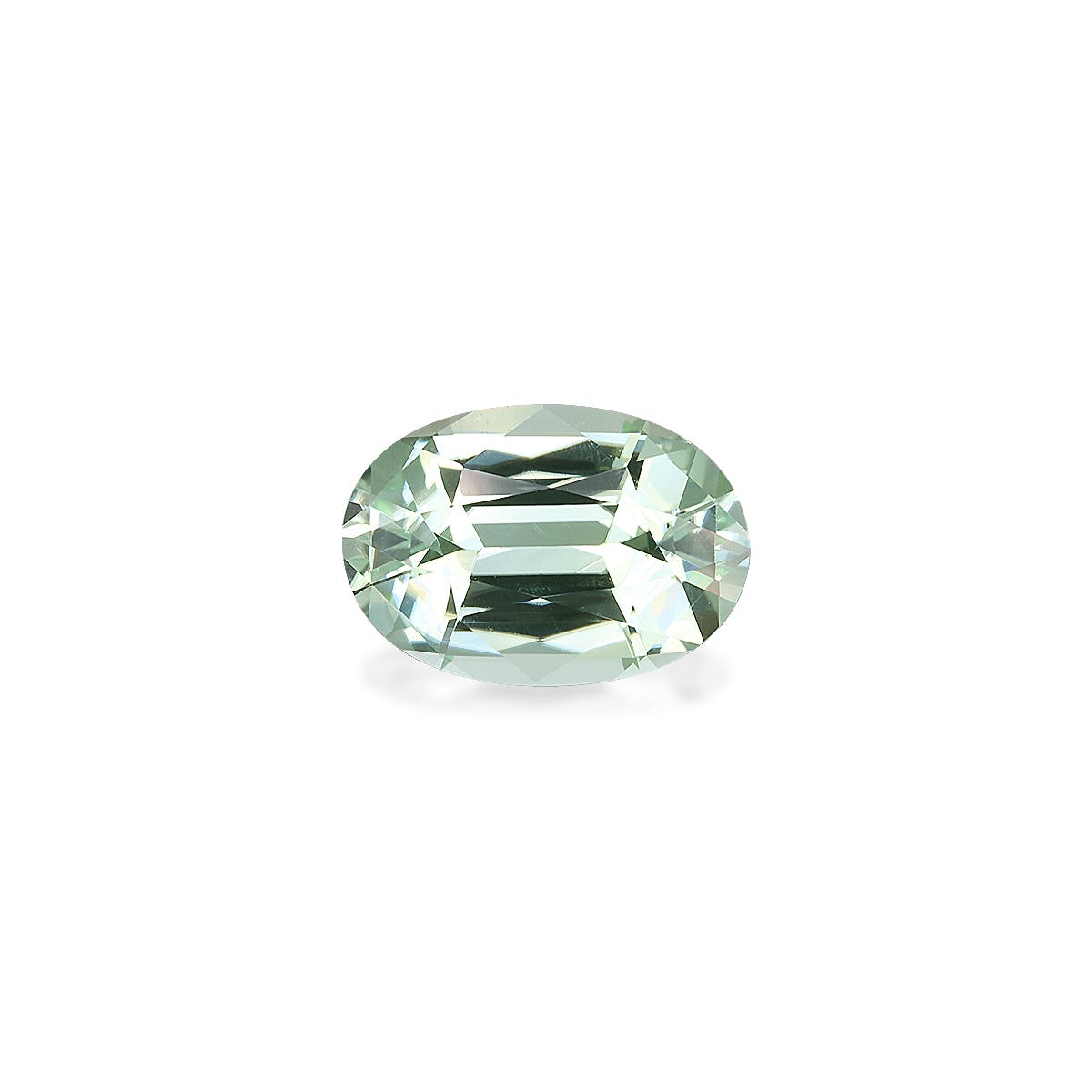 Green Tourmaline Oval Fine Step Cut Mist Green