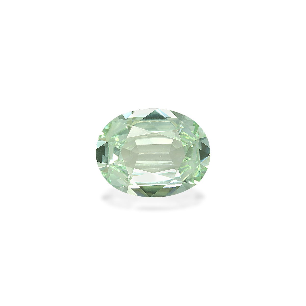 Green Tourmaline Oval Fine Step Cut Mist Green