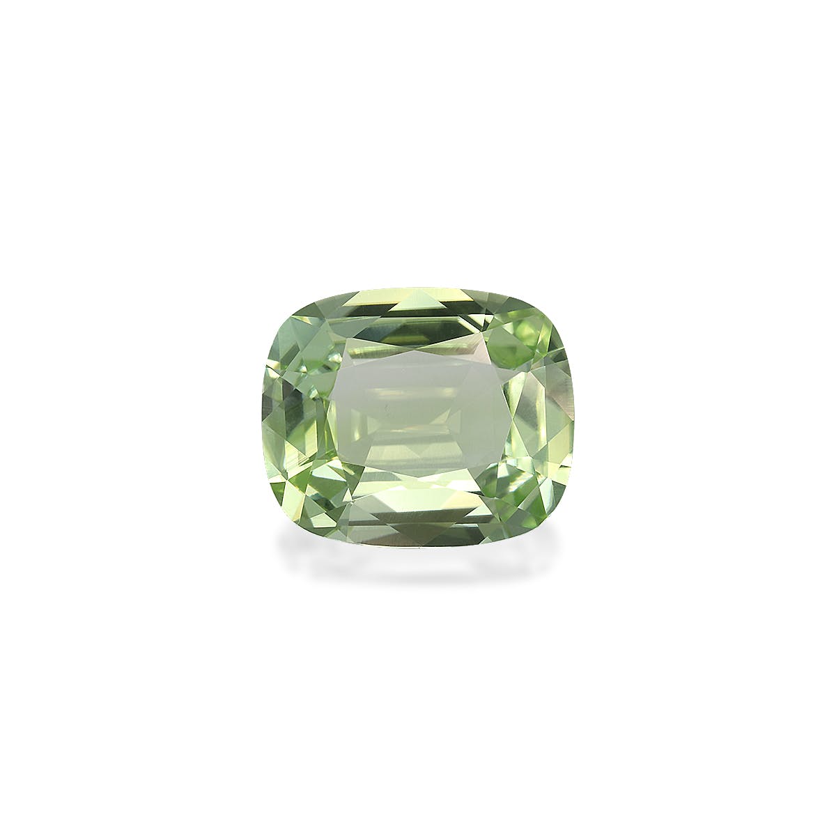 Green Tourmaline Cushion Fine Step Cut Pistachio Green