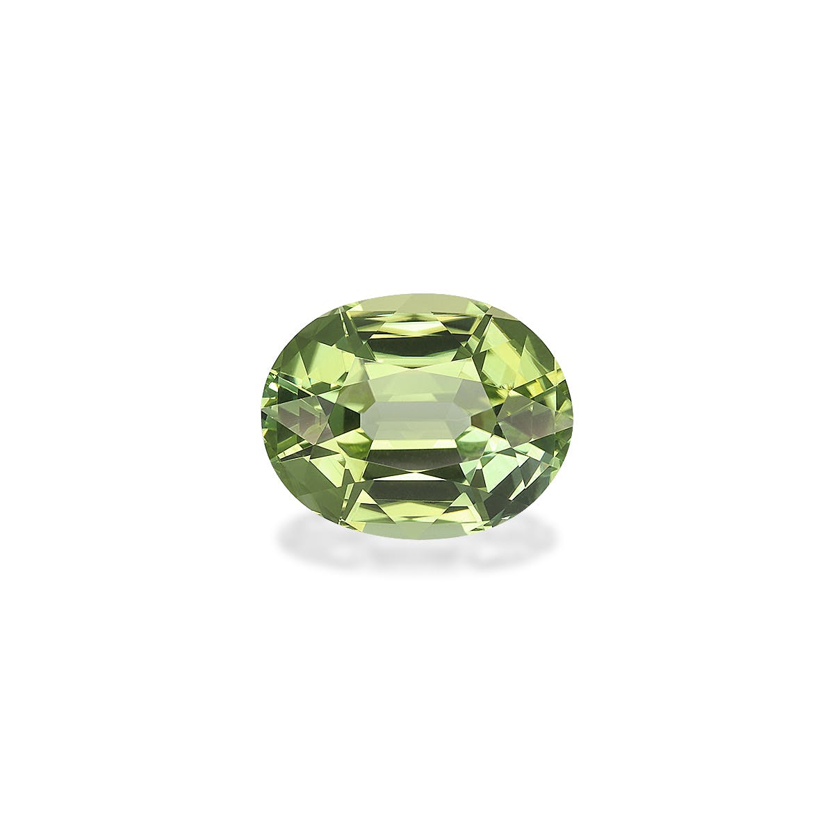 Green Tourmaline Oval Fine Step Cut Pistachio Green