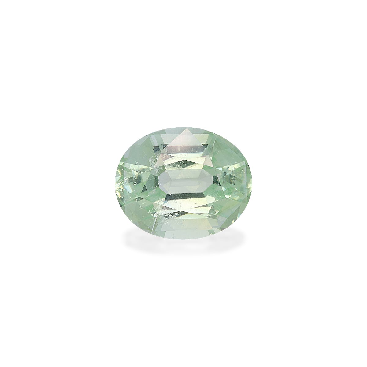 Green Tourmaline Oval Fine Step Cut Mist Green