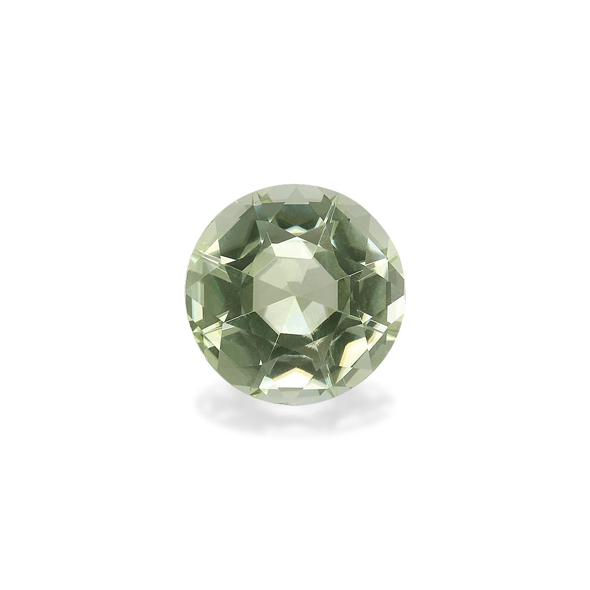 Green Tourmaline Round Fine Step Cut Mist Green