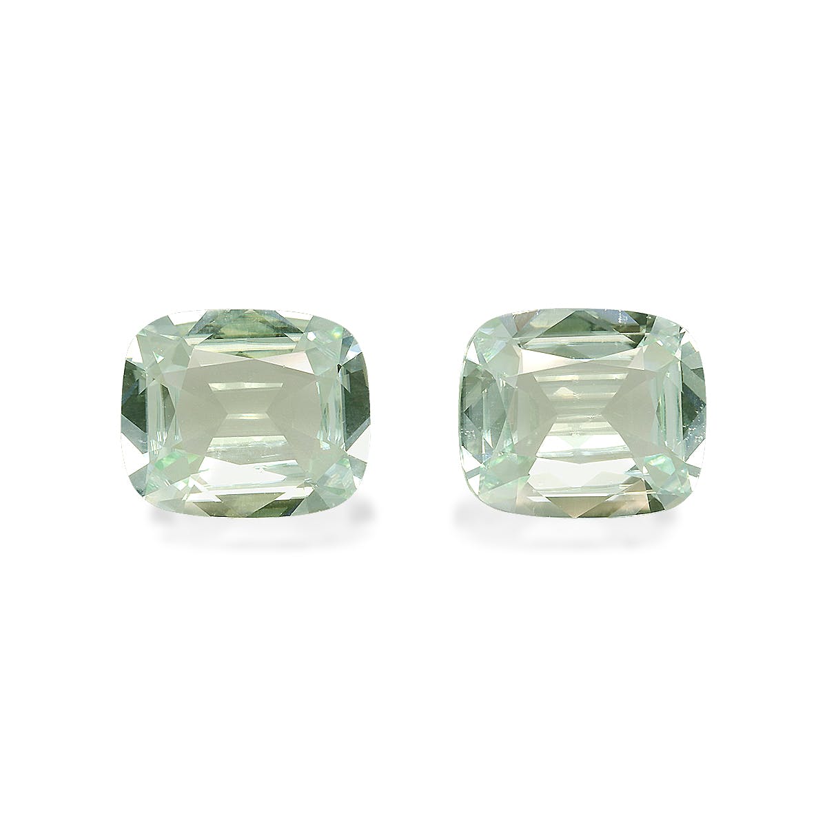 Green Tourmaline Cushion Fine Step Cut Mist Green